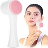Двусторонняя щетка для очищения лица, мягкий силиконовый инструмент для очищения лица, ручной очиститель пор для очищения лица