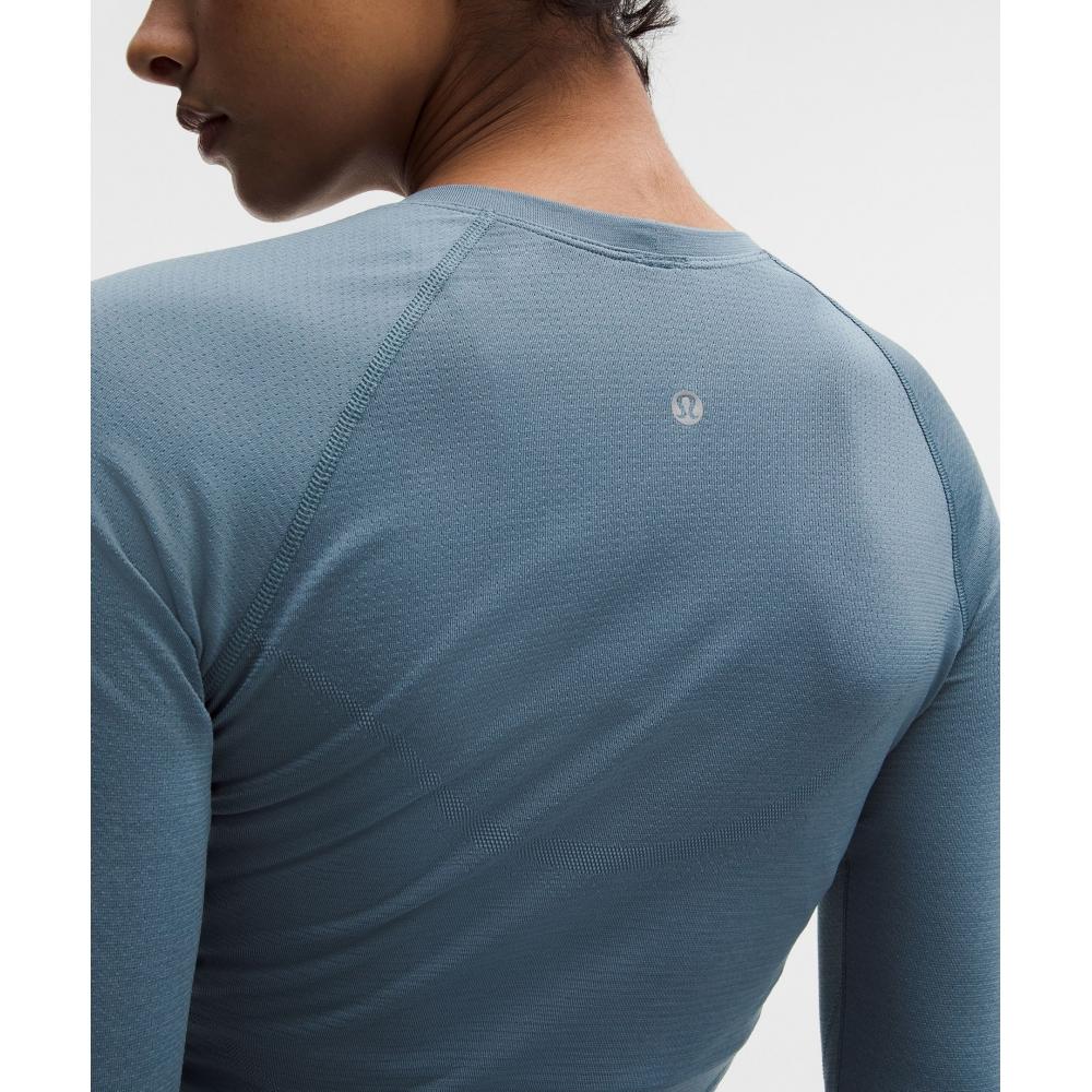 Lululemon Swiftly Tech Cropped Long Sleeve Shirt 2.0 Steel Blue Steel Blue