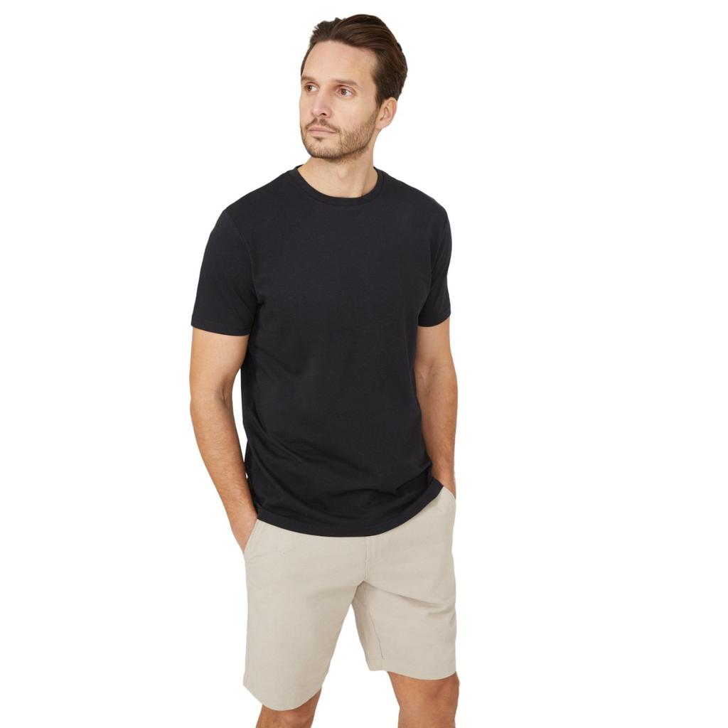 Maine Mens Plain Cotton Crew Neck T-Shirt