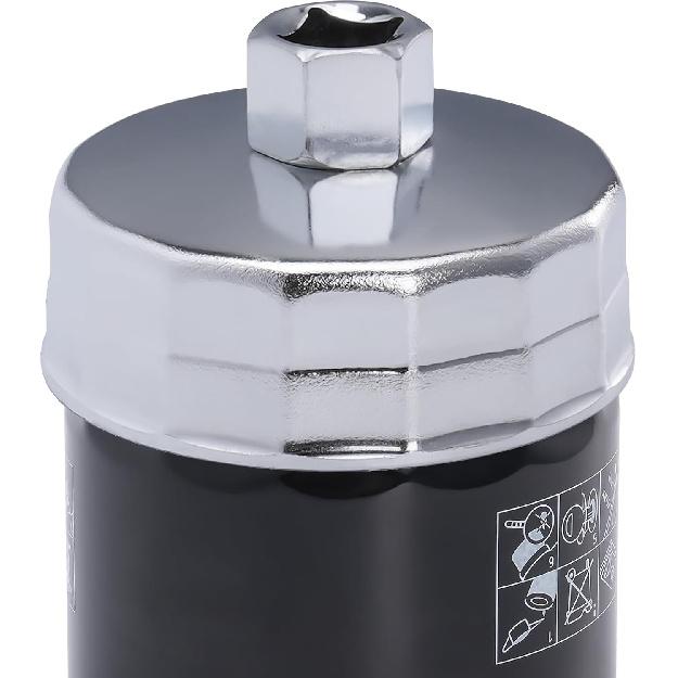 Ключ-съемник крышки масляного фильтра 73-74 мм, 15 шлицов. Головка, совместимая с масляным фильтром AC Delco PF63/PF64, для Chrysler, GM, Equinox 1.5L и Chevy