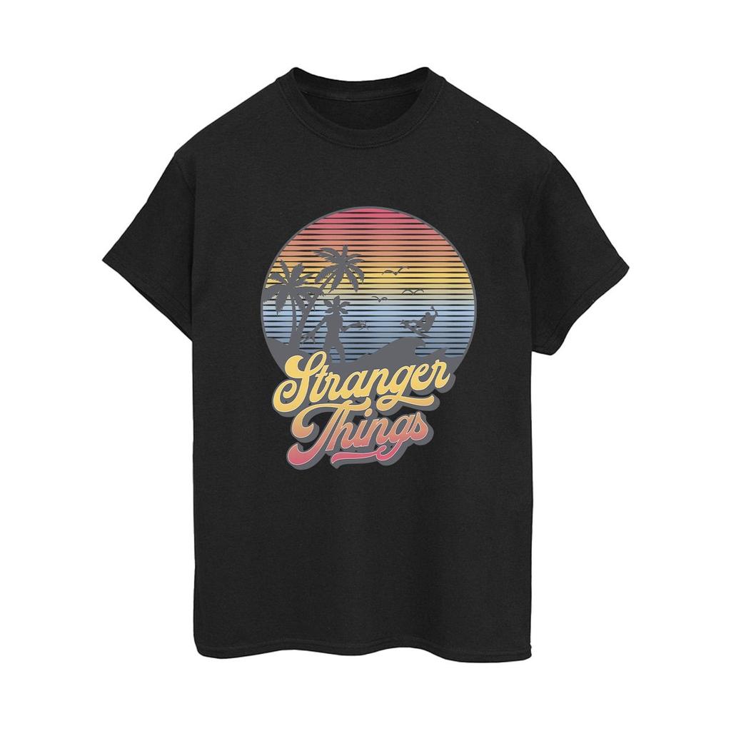 Netflix Womens/Ladies Stranger Things LA Gradient Cotton Boyfriend T-Shirt