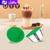 [YD06] Reusable Refillable Coffee Capsule Filter Pods Stainless Steel Crema Maker for DOLCE GUSTO Machine Hibrew ,Piccolo,Genio,Mini Me