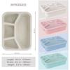 4 Compartments Stackable Snack Boxes Reusable Meal Prep Containers Portable Kids Bento Box