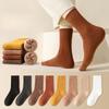 Female Autumn and Winter Wool Ring Plus Velvet and Thick Warm Floor In The Tube Socks