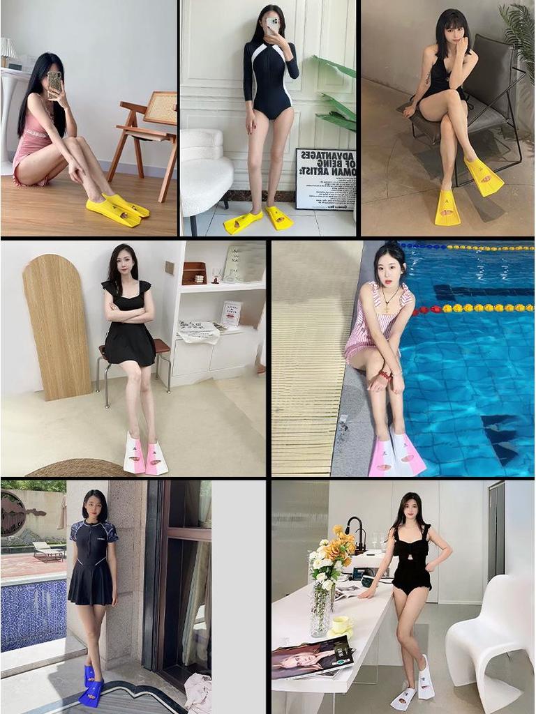 Фристайл-ласты: Профессиональные короткие ласты Duck Paw для обучения плаванию брассом, сноркелингу и дайвингу — унисекс и детские ласты для плавания.