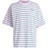 Свободная полосатая футболка 80-х годов Bliss Lilac Мужская уличная одежда JD1683
