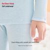 Hodohome Kids' Cotton-Spandex Striped Thermal Underwear Set