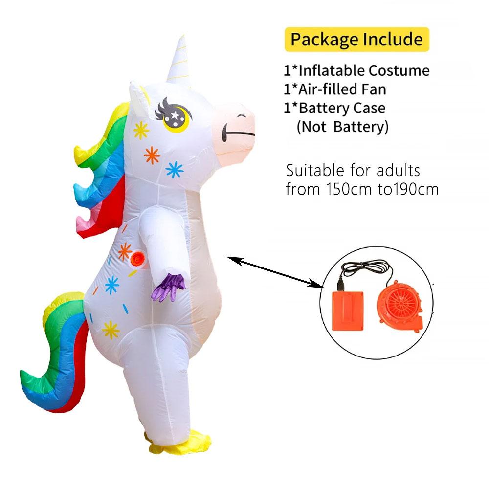 Unicorn Inflatable Suit - Suitable for Parties, Christmas, Holidays, Birthday Surprises, Suitable for Heights of 150cm-190cm