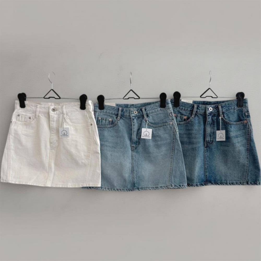 New ArrivAls Open Run Women A Line wAshed Summer Denim Skirt Non Stretch Mini Sk
