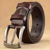 Men's Vintage Pin Buckle Leather Belt Elegant Minimalist Dress Belt for Fashion