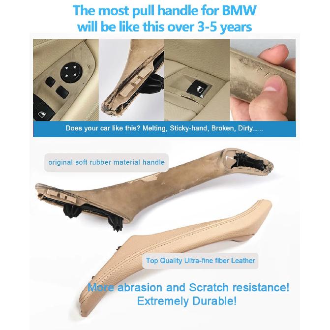 LHD 7pcs Interior Door Armrest Panel Pull Handle With Leather Outer Cover for BMW 5 Series F10 F11 F18 520 523 525 528 530 535