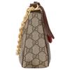 Gucci GG Marmont Канвас Подвеска-клубника Сумка на плечо Бежевый Коричневая кожа Web-полоса Ежедневный шопинг 735132-FABLE-9442