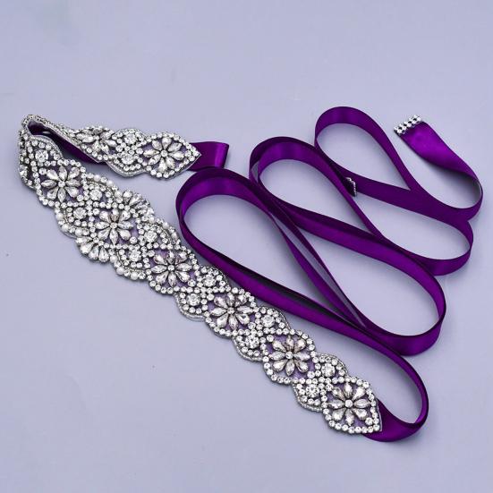 Свадебный пояс Блестящие стразы Ручная работа Бисер Устойчивый к разрывам Свадебный пояс для свадьбы