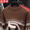 Men's Thick Pure Wool Jacquard Sweater