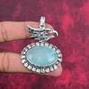 Украшения ручной работы из драгоценных камней Aqua Chalcedony, кулон из стерлингового серебра 925 пробы, уникальный дизайн, для женщин
