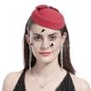 Hats Retro Hairclip Bowknot Veil Bridal Headdress Womens Vintage Hat Fascinator Hair Pillbox Hat