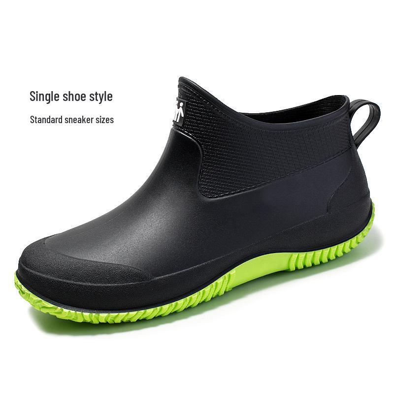 Short Tube Unisex Rain Boots: Lightweight, Waterproof, Low-top Rubber Shoes for Outdoor Use