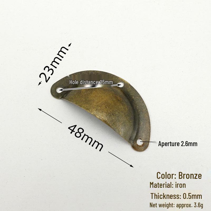 Antique Iron Round Shell Handle for Mini Cabinet Doors