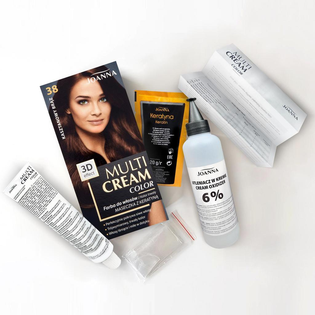 Joanna Professional Multi-Tonal Hair Dye Cream - Rich Chestnut Brown, 150ml