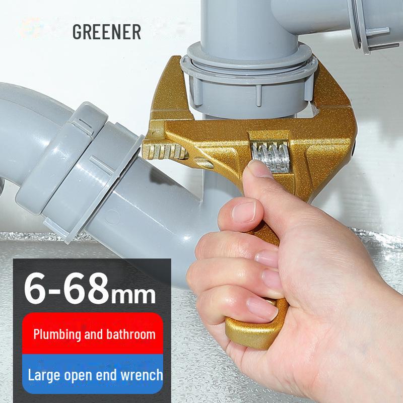 Многофункциональный сантехнический ключ Green Forest — короткая ручка, большое отверстие