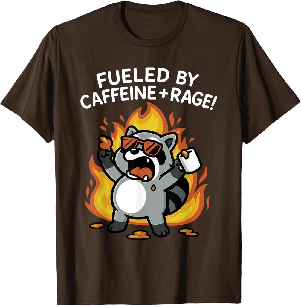 Fueled By Caffeine Rage Design Funny Rage Fueled Unisex T-Shirt