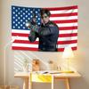 Leon Kennedys American Flag Tapestry Hippie Home Decor Aesthetics Wall Hanging Bedroom Dorm Background Cloth Birthday Gift