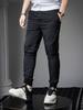 Ozhouzhan Trendy Solid Quick-Drying Casual Trousers Men's 2025 New Summer Trendy Brand Slim fit Thin Ankle-Tied Pants