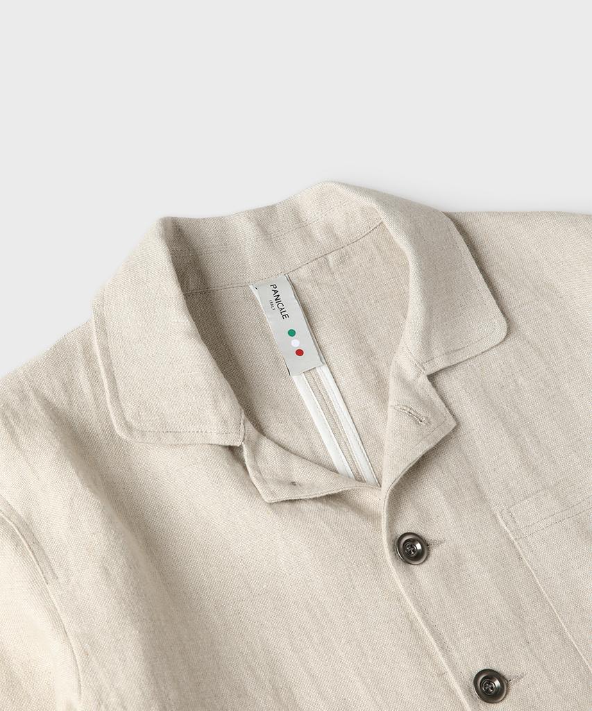 Panicale Oatmeal Linen Work Jacket