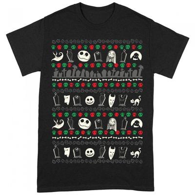 Nightmare Before Christmas Унисекс для взрослых Футболка «Праздничные иконы»