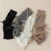 Детские носки с ворсом, модные школьные носки в балетном стиле для детей и девочек, креативный дизайн, детские носки с бантом на бретельках, теплые осенне-зимние носки