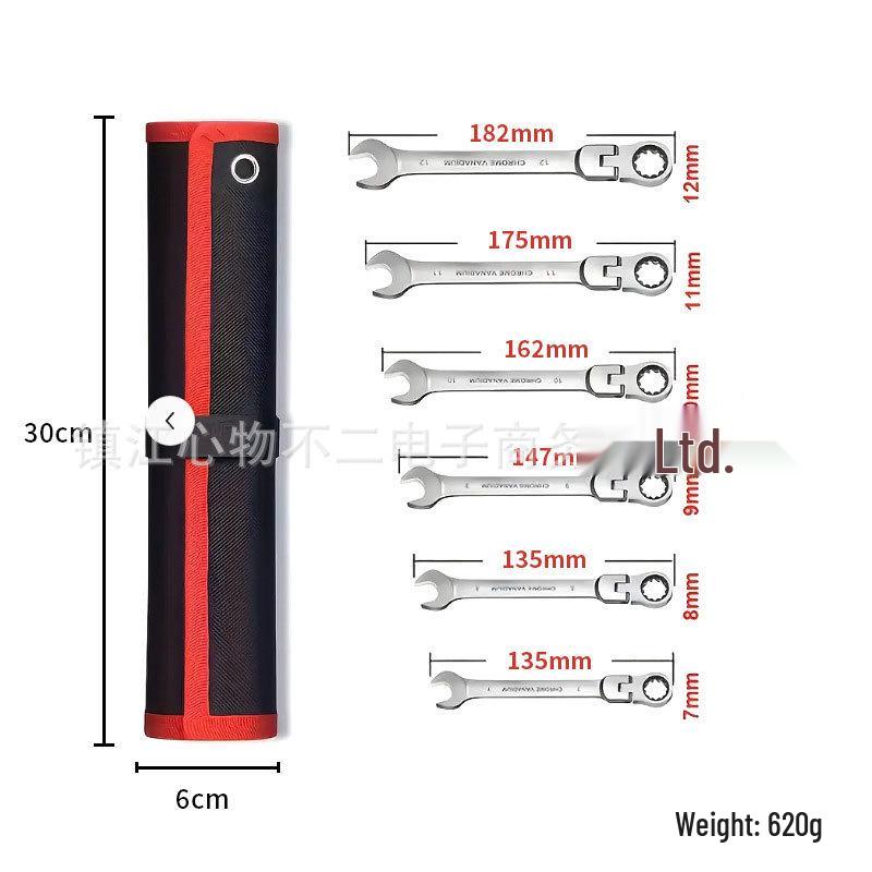 Набор трещоточных ключей из 6 штук, лидер продаж - Регулируемые ключи разных размеров двойного назначения для авторемонта