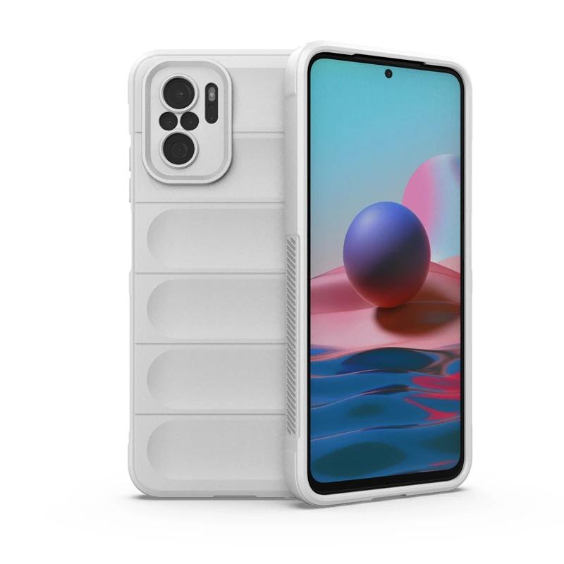 Для Xiaomi Redmi Note 10 Pro 10S 4G Задняя крышка Чехол для телефона Мягкий Жидкий Силикон Противоударный Защитный Funda Coque Чехлы