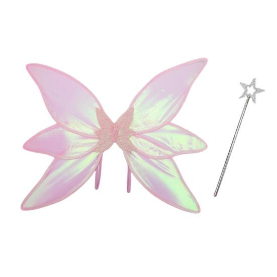 1 комплект волшебных крыльев, красочная пряжа, красивые крылья принцессы эльфа со звездой, реквизит для рождественских фотовечеринок