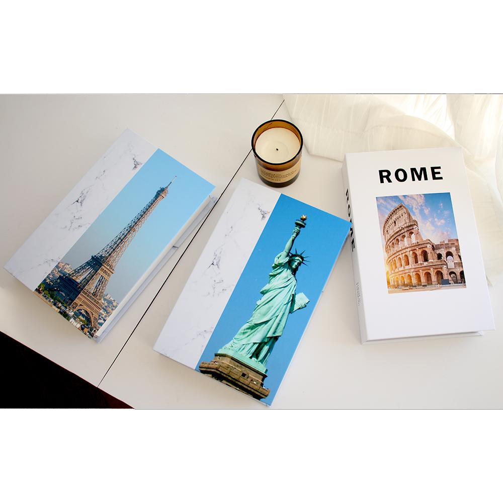 3Pcs/Set Fake Books Set for Decoration Coffee Table Ornaments Modern Home Decoration Luxury Faux Books Set London New York Paris