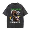 Vintage Washed Vybz Kartel World Tour 2025 Merch T Shirt Mens Gothic Hip Hop Oversized Tshirts 100 Cotton Tshirt Streetwear