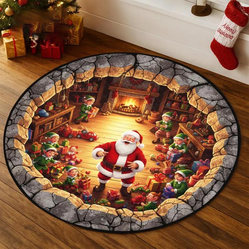 Texas Star Area Rug Round Brown Western Country Rugs Retro Pentagonal Star Cowhide Carpet Non-Slip Western Rugs for Living Room