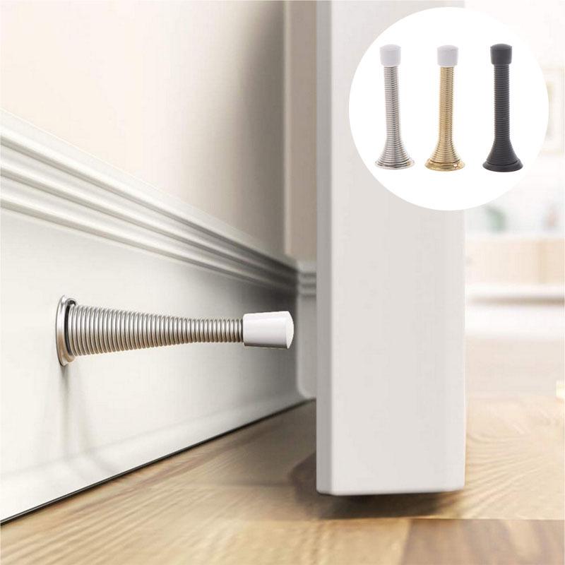 Spring Door Stopper Door Stop Wall Decorative Door Stopper Protect Doors & Wall Nail-Free Doorstop