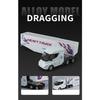 1/32 Semi Container Truck Transport Vehicle Truck Alloy Toy Car Model Sound and Light Children's Toy Collectibles Gift