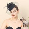 Bridal Headdress Retro Hairclip Hair Fascinator Hat Womens Vintage Hat Pillbox Hat Bowknot Veil