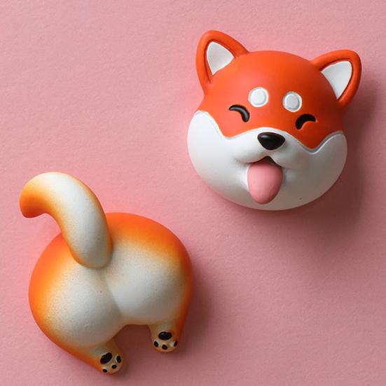 Cartoon Animal Refrigerator Magnet with Detachable Head Body 3D Dog Panda Pig Microwave Oven Whiteboard