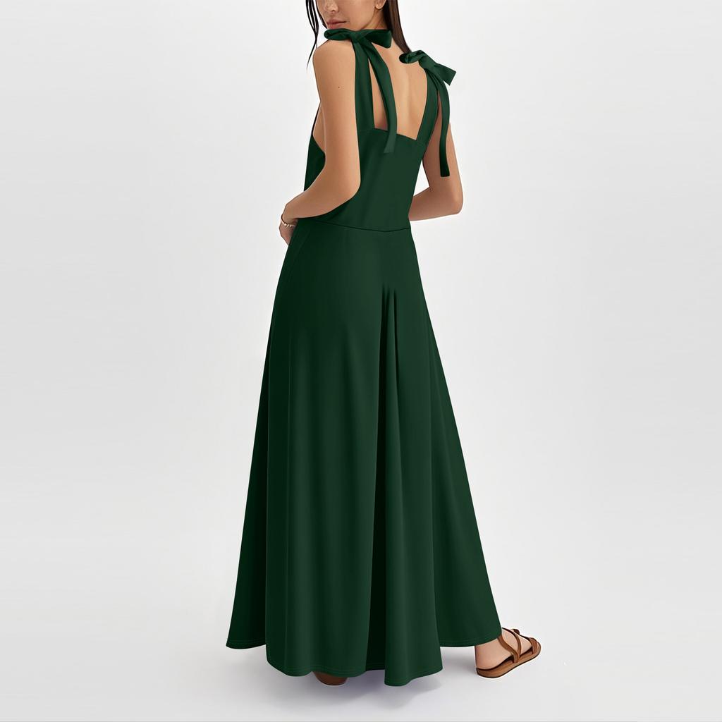 Женское летнее модное платье-майка А-силуэта без рукавов повседневное платье с цветочным принтом/однотонными карманами