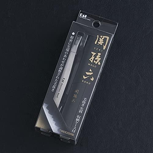 KAI CORPORATION Пинцеты Seki Magoroku с наклонными кончиками и футляром для хранения - HC3506