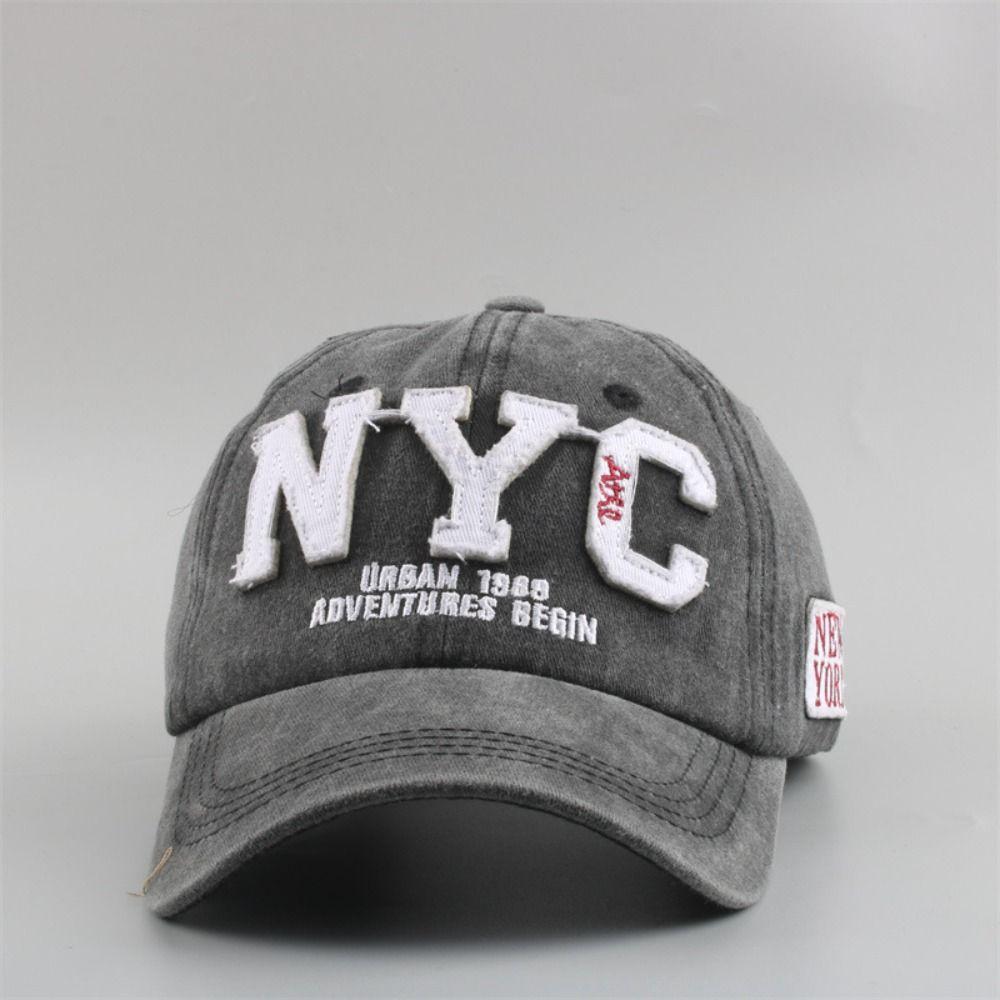 НЬЮ-ЙОРК NYC Вышитая Бейсболка Стираная Кепка-Snapback Для Мужчин Женщин На Открытом Воздухе Спорт