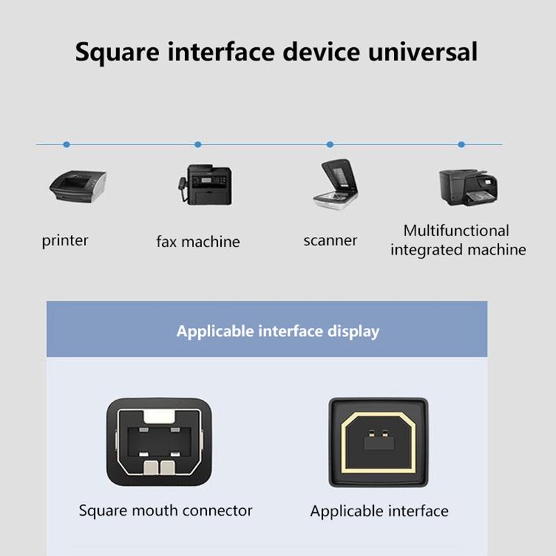 1,5/3/5 м USB-кабель для принтера, USB Type A на B, папа-папа, для принтера Canon, HP, этикеток, Dac, USB-принтер, USB 2.0, кабель для принтера