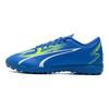 Puma Ультра Игра Комфортный ТТ (Резиновые шипы) Прочные футбольные бутсы Мужские футбольные бутсы Сине-бело-зеленые 107528-03