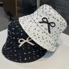 Spring and Autumn New Women's Basin Hat Bow Casual Bucket Hat Outdoor Sunscreen Hat