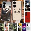 Super Cute Panda Phone Case For Huawei P50 P40 P30 P20 10 9 8 Lite E Pro Plus Black Etui Coque Painting Hoesjes Comic Fas
