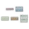 Unique Colorful Letter Design Metal Badge Multifunctional Brooch For Bags And Clothing