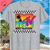 MTV Beach Island Logo Retro Graphic Cotton T-shirt M-T-V Sunset Palm Tree Print Top Unisex Graphic T Shirts