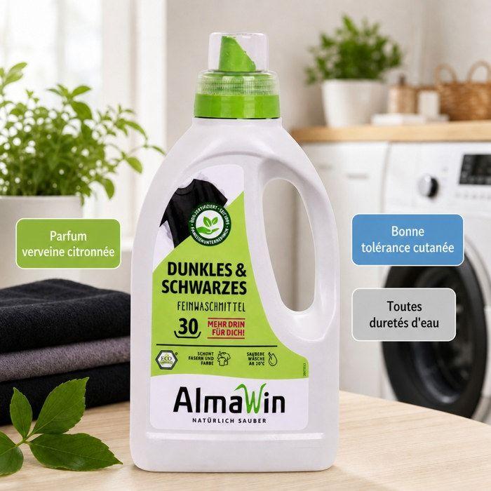 Lessive pour linge foncé, Almawin, lessive linge noir, 750 ml